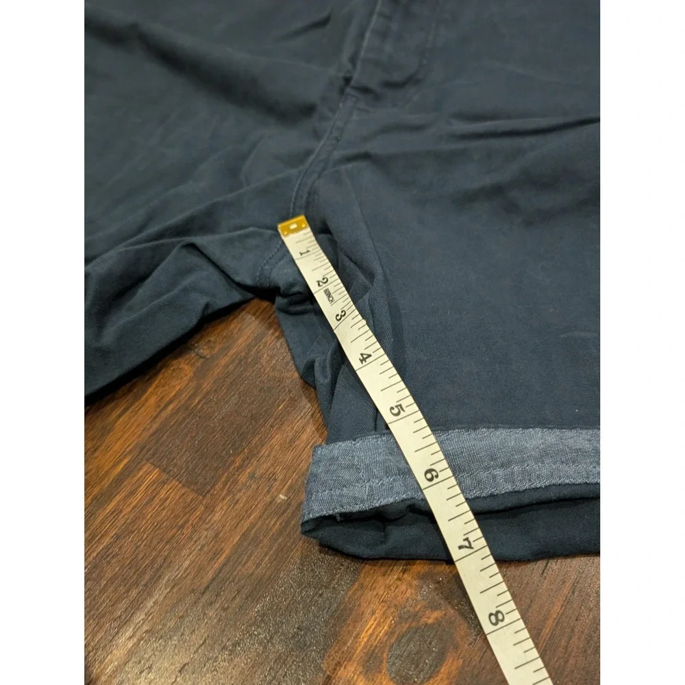 Flag & Anthem Shorts Womens 36 Navy Blue Casual‎ Chino Cuffed Cotton Dry Goods - Picture 9 of 10
